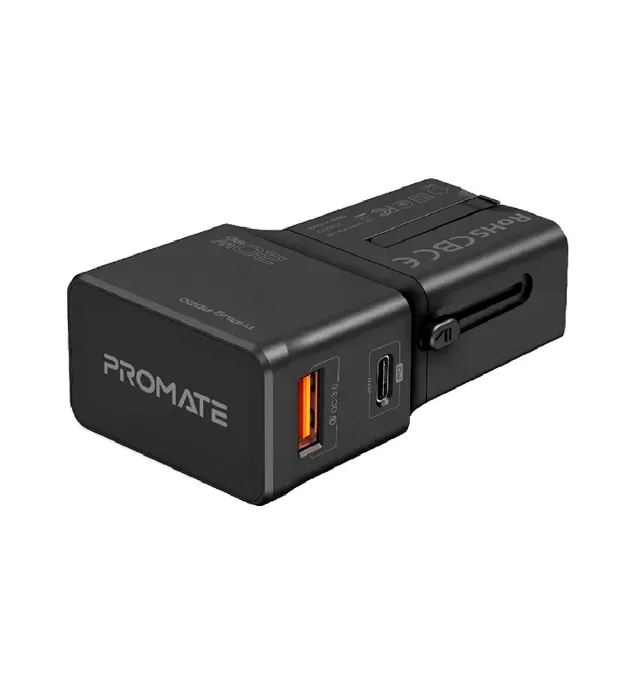 تصویر  شارژر دیواری پرومیت 20 وات مدل TriPlug-PD20