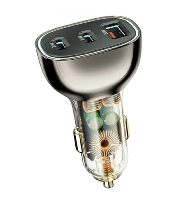 تصویر  شارژر فندکی فست و PD سه پورت ویوو 80 وات مدل PC700