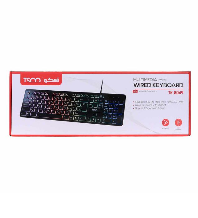 تصویر  کیبورد باسیم تسکو مدل TK 8049