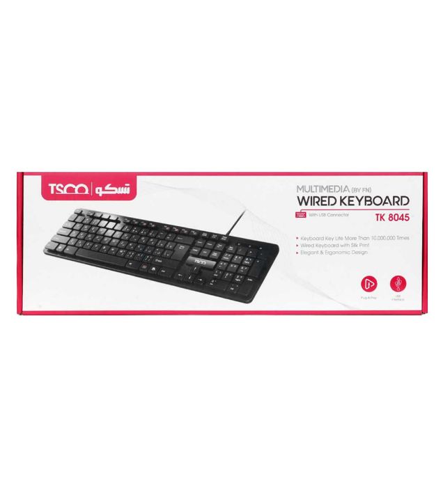 تصویر  کیبورد باسیم تسکو مدل TK 8045