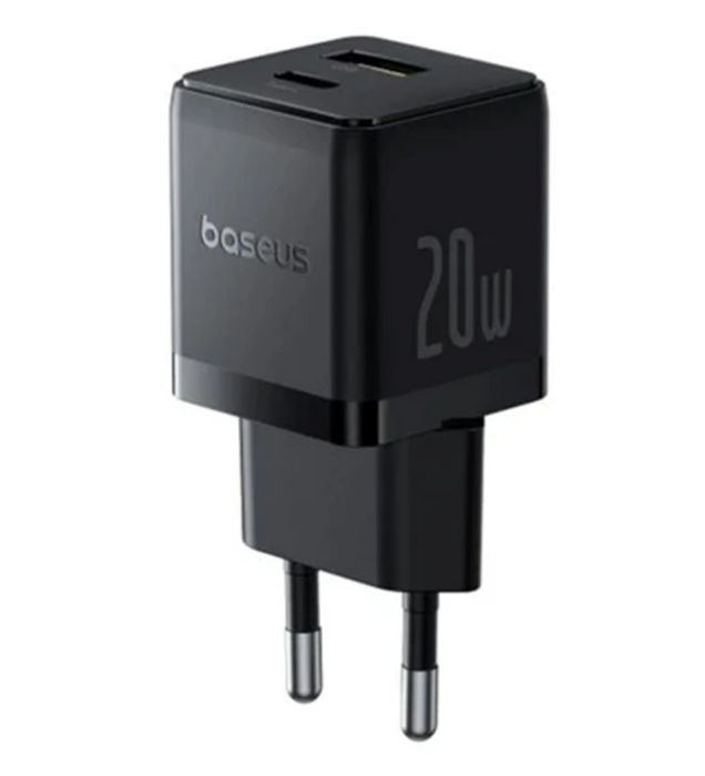 تصویر  شارژر دیواری 20W باسئوس دو پورت مدل Palm Fast Charger C+U 20W EU