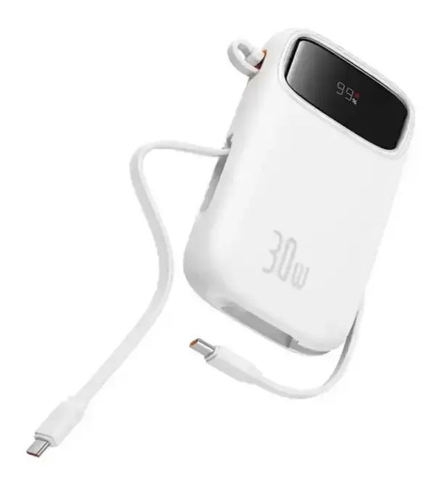 تصویر  پاوربانک 30W باسئوس مدل Qpow2 DualCable ظرفیت 20000 میلی آمپر ساعت