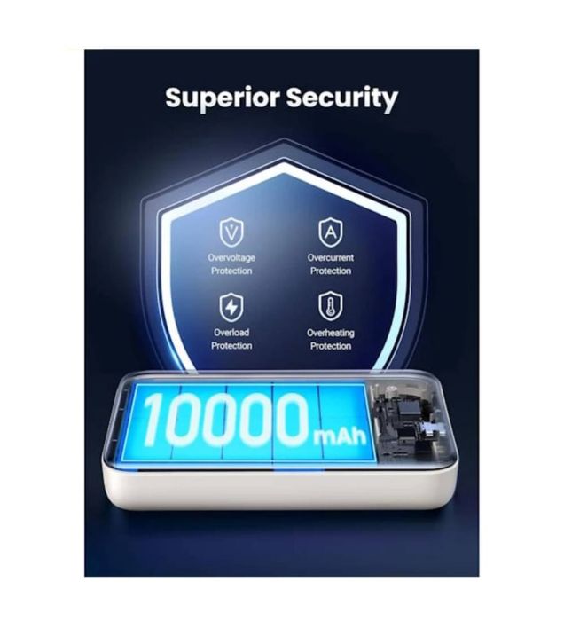 تصویر  پاوربانک مغناطیسی یوگرین مدل PB561 25208 ظرفیت 10000 میلی آمپر ساعت