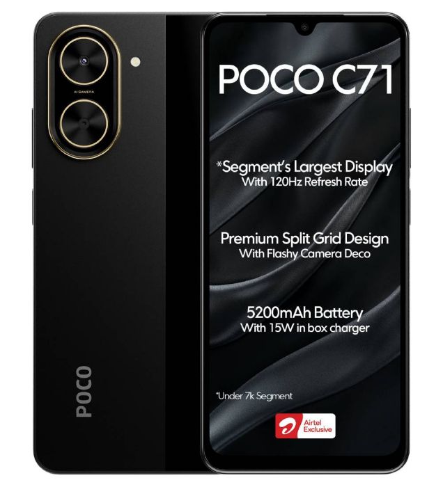 تصویر  گوشی موبایل شیائومی مدل پوکو C71 4G ظرفیت 64 گیگابایت رم 3 گیگابایت