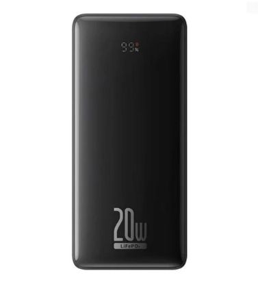 تصویر  پاوربانک 20W باسئوس مدل LiFePO4 Digital Display ظرفیت 18400 میلی آمپر ساعت