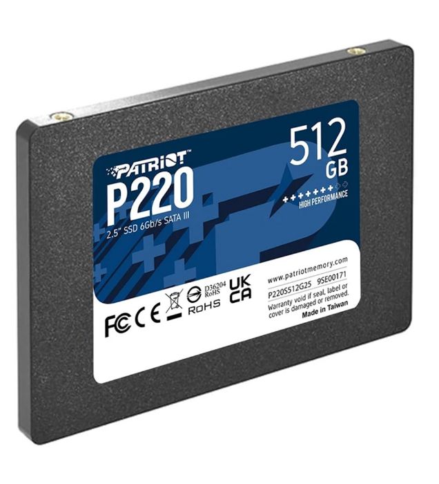تصویر  هارد اینترنال اس اس دی پاتریوت مدل P210 ظرفیت 512 گیگابایت