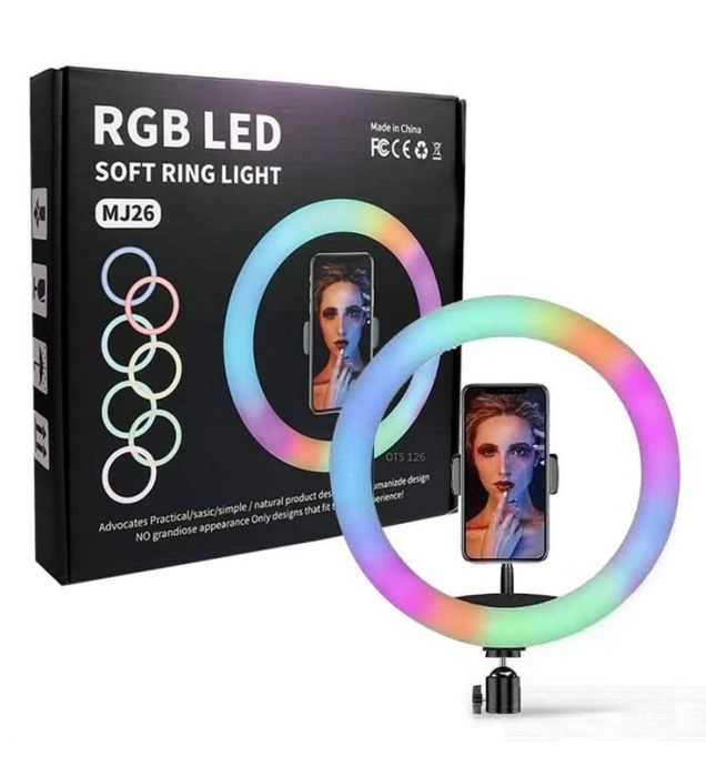 تصویر  رینگ لایت RGB مدل MJ26 به همراه پایه