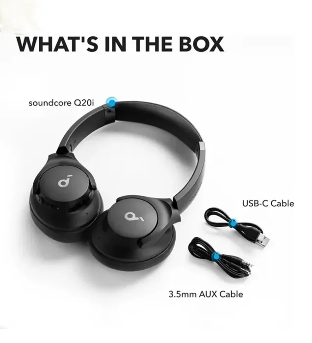 تصویر  هدفون بلوتوثی انکر مدل Soundcore Q20i A3004