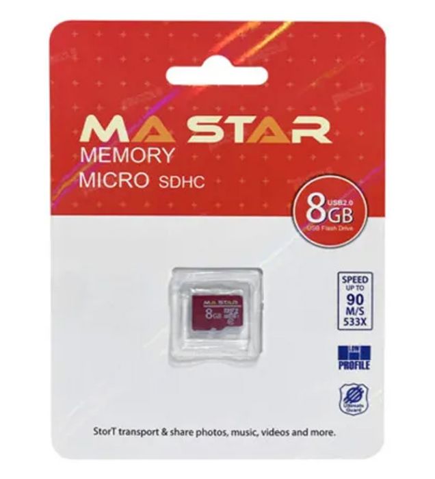 تصویر  کارت حافظه میکرو اس دی ام ای استار مدل MicroSDHC CL10 533X ظرفیت 8 گیگابایت