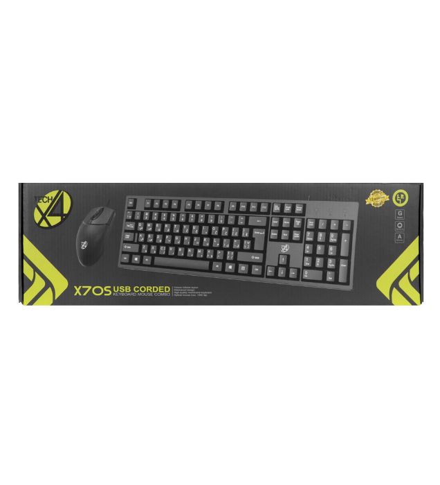 تصویر  کیبورد و ماوس باسیم ایکس فورتک مدل X70S