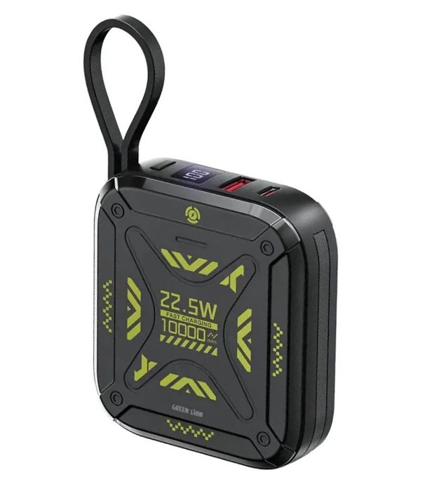 تصویر  پاوربانک 22.5W گرین لاین مدل GNXTREM10BK ظرفیت 10000 میلی آمپر ساعت