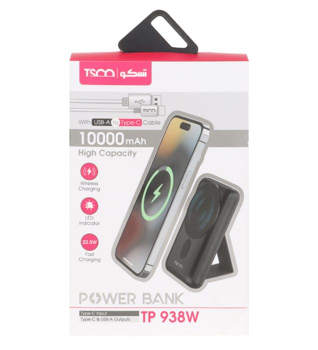 تصویر  پاوربانک 22.5W تسکو مدل TP 938W ظرفیت 10000 میلی آمپر ساعت
