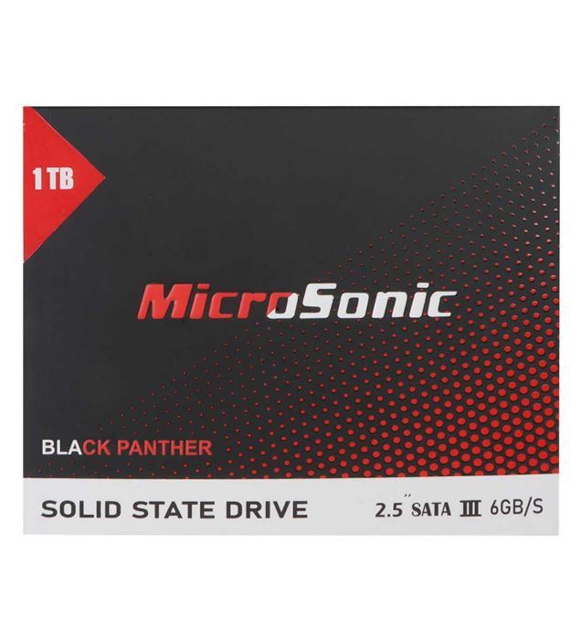 تصویر  هارد SSD اینترنال میکروسونیک مدل Black Panther ظرفیت 1 ترابایت