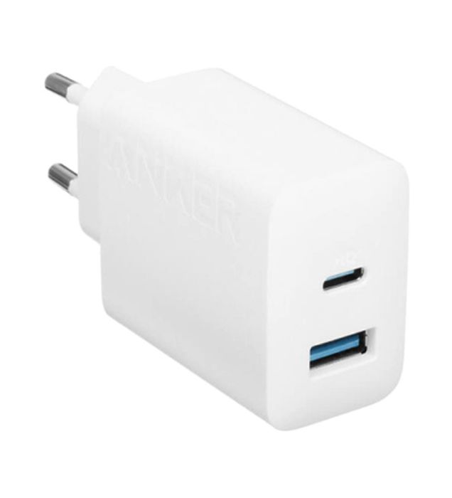 تصویر  شارژر دیواری 20W فست و PD دو پورت انکر مدل B2348G21 به همراه کابل شارژ USB-C به USB-C