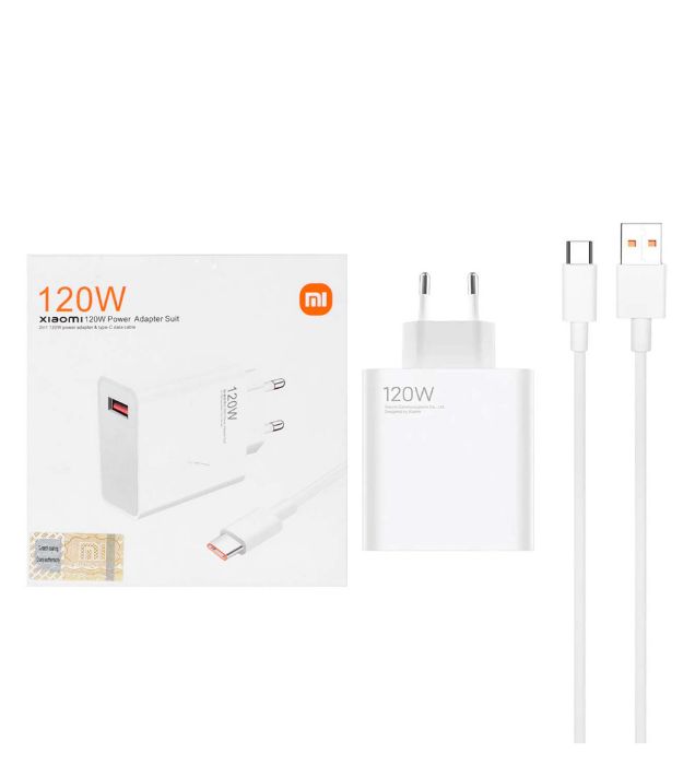 تصویر  شارژر دیواری 120W فست تک پورت شیائومی مدل VCA7GACH به همراه کابل شارژ Type-C