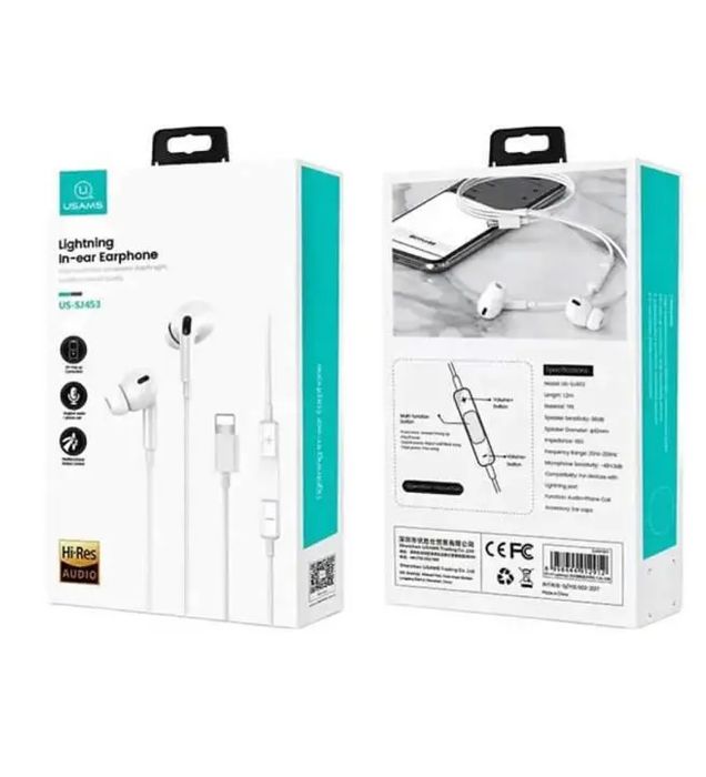 تصویر  هندزفری سیمی لایتنینگ یوسامس مدل US-SJ453