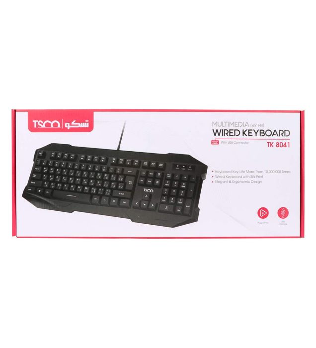 تصویر  کیبورد باسیم تسکو مدل TK 8041