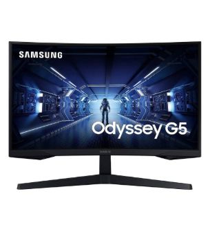 تصویر  مانیتور خمیده گیمینگ سامسونگ مدل Odyssey G5 G55C LS32CG552 سایز 32 اینچ
