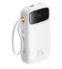تصویر  پاوربانک 22.5W باسئوس مدل Qpow2 DualCable ظرفیت 10000 میلی آمپر ساعت