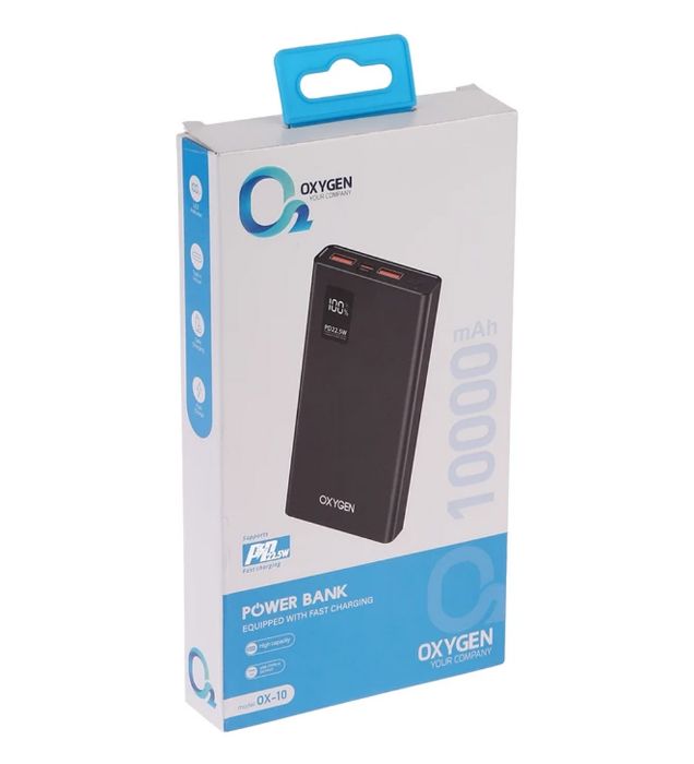 تصویر  پاوربانک 22.5W اکسیژن مدل OX10 ظرفیت 10000 میلی آمپر ساعت