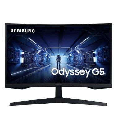 تصویر  مانیتور خمیده سامسونگ مدل Odyssey G5 G55C LS27CG552 سایز 27 اینچ