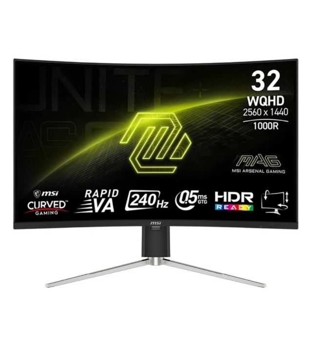 تصویر  مانیتور خمیده گیمینگ ام اس آی مدل MAG 325CQRXF E2 سایز 32 اینچ