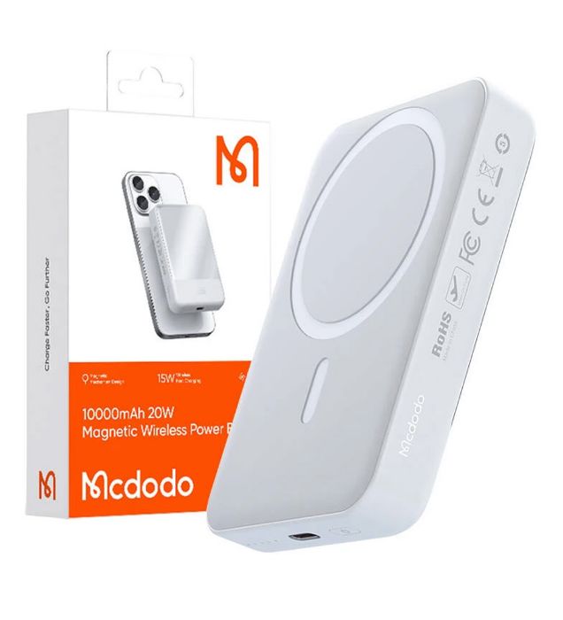 تصویر  پاوربانک وایرلس 20W مک دودو مدل MC-510 ظرفیت 10000 میلی آمپر ساعت