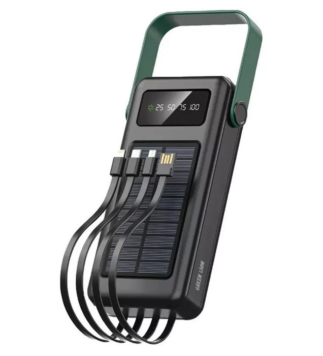 تصویر  پاوربانک گرین لاین مدل Solar Max ظرفیت 30000 میلی آمپر ساعت