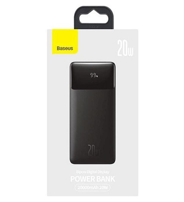 تصویر  پاور بانک باسئوس 20W مدل Bipow Digital Display ظرفیت 20000 میلی آمپر ساعت