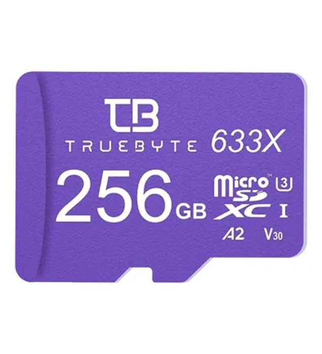 تصویر  کارت حافظه میکرو اس دی تروبایت مدل U3 633X V30 A2 W/A به همراه آداپتور و کارت خوان ظرفیت 256 گیگابایت