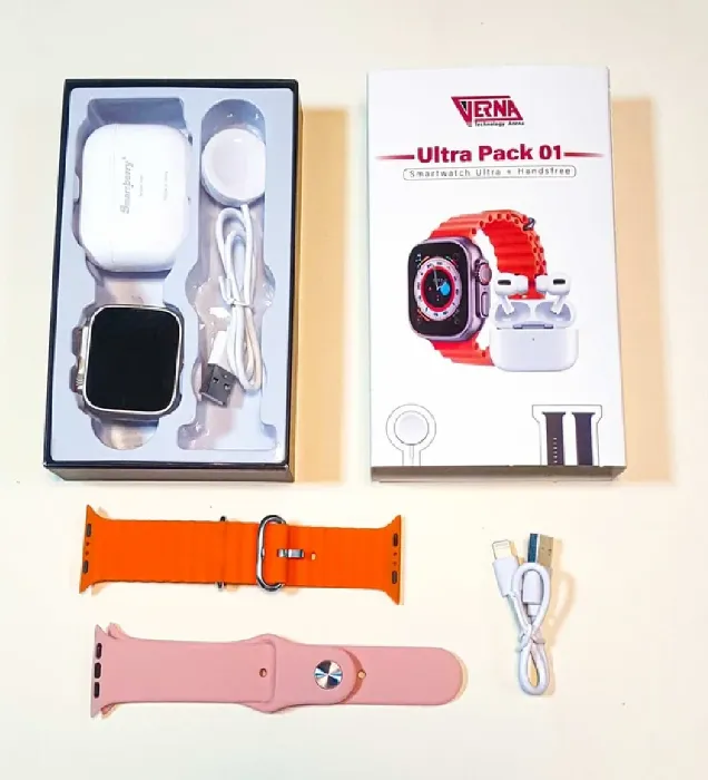 تصویر  ساعت هوشمند ورنا Ultra pack 01 به همراه هندزفری