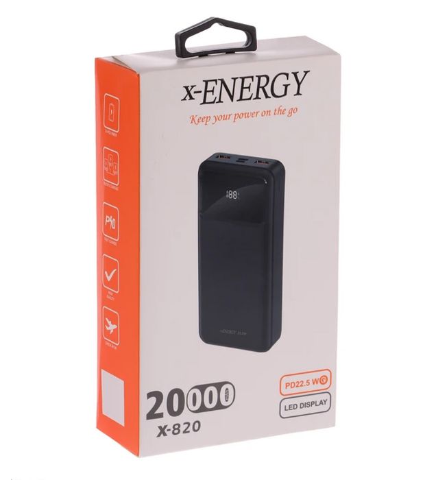 تصویر  پاوربانک ایکس انرژی مدل X-820 22.5W ظرفیت 20000 میلی آمپر ساعت