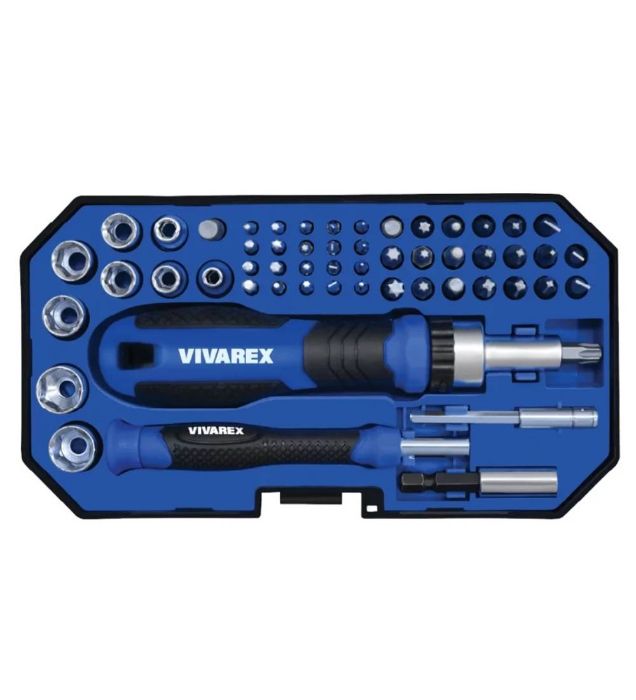 تصویر  پیچ گوشتی و بیت ویوارکس مجموعه 55 عددی مدل VR5565-SD