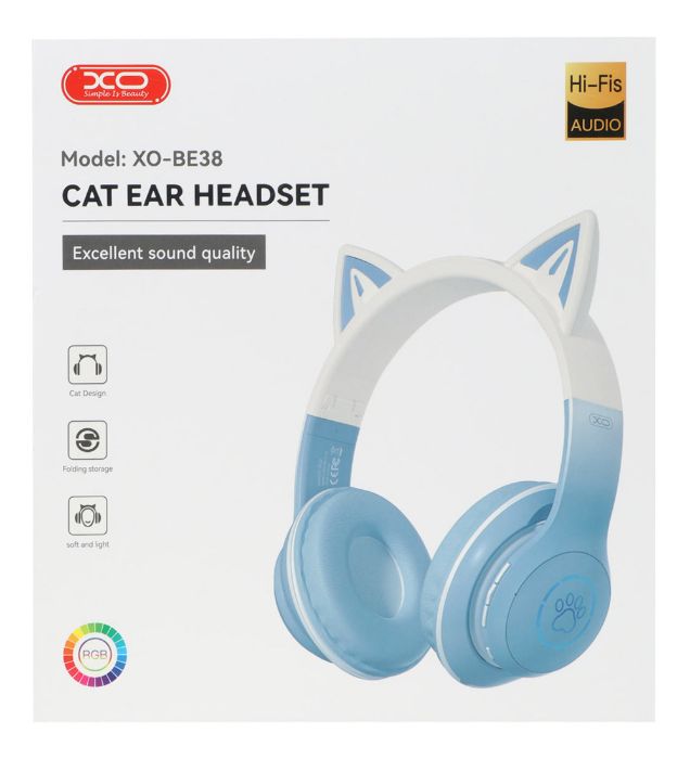 تصویر  هدفون بلوتوثی ایکس اُ مدل Cat EAR BE38