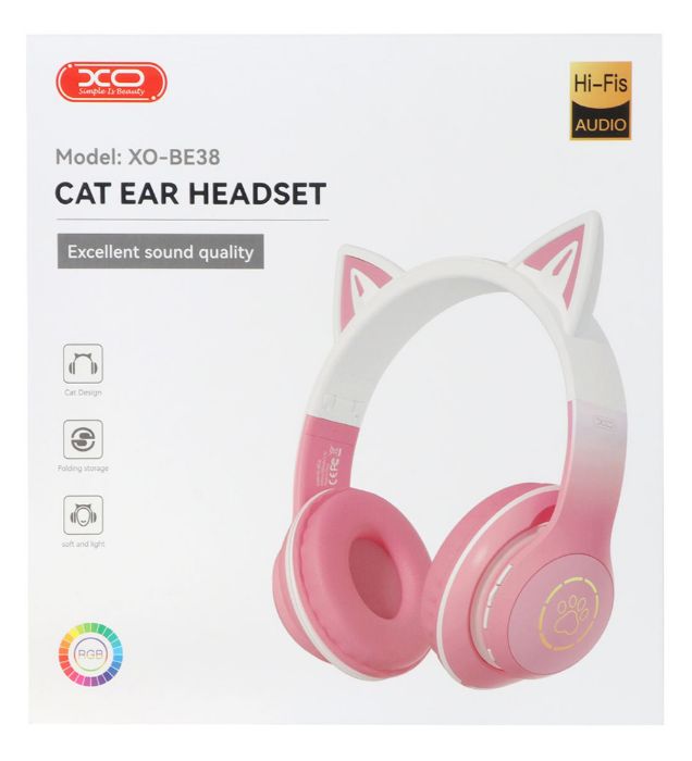تصویر  هدفون بلوتوثی ایکس اُ مدل Cat EAR BE38