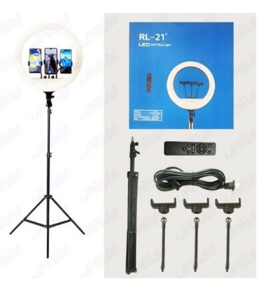 تصویر  رینگ لایت لئو مدل RL-21 همراه با سه پایه و ریموت کنترل