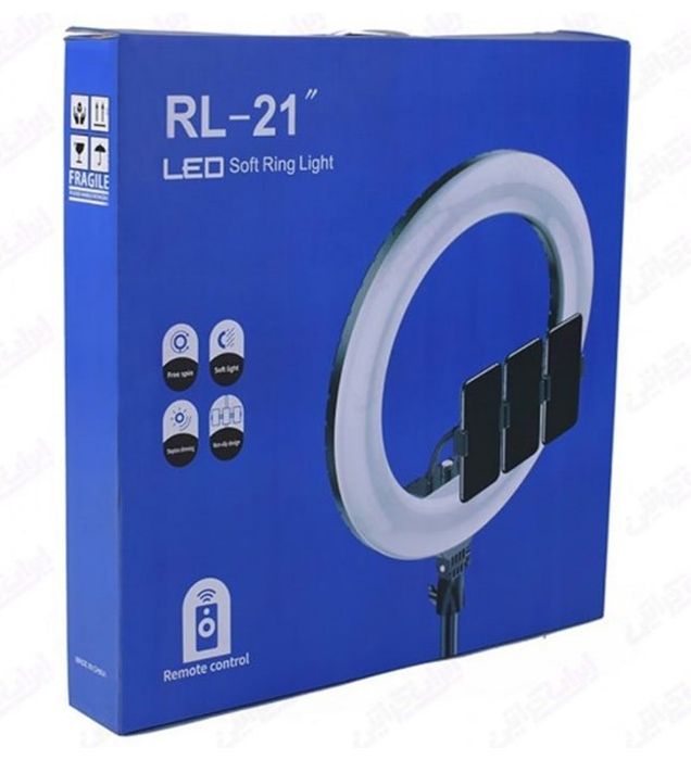 تصویر  رینگ لایت لئو مدل RL-21 همراه با سه پایه و ریموت کنترل