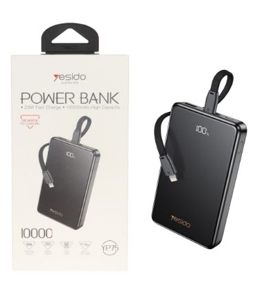 تصویر  پاوربانک 20W یسیدو مدل YP75 ظرفیت 10000 میلی آمپر ساعت
