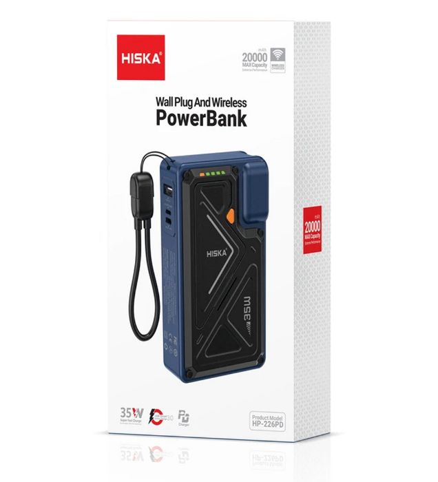تصویر  پاوربانک هیسکا مدل HP-226PD 30W ظرفیت 20000 میلی آمپر ساعت