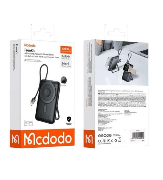 تصویر  پاوربانک وایرلس 20W مک دودو مدل mc-632 ظرفیت 10000 میلی آمپر ساعت
