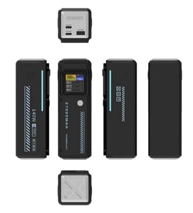 تصویر  پاوربانک 140W پاورولوژی مدل PPBCHA83 ظرفیت 27000 میلی آمپر ساعت