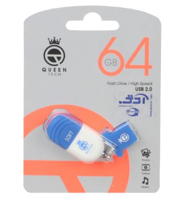 تصویر  فلش مموری کوئین تک مدل Soft USB 2.0 ظرفیت 64 گیگابایت