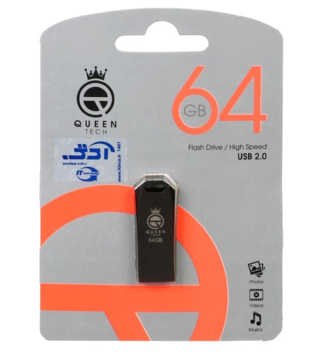 تصویر  فلش مموری کوئین مدل Noble USB2.0 ظرفیت 64 گیگابایت