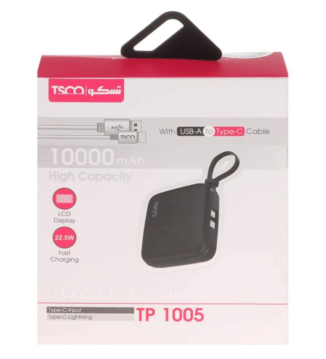 تصویر  پاوربانک 22.5W تسکو مدل TP 1005 ظرفیت 10000 میلی آمپر ساعت