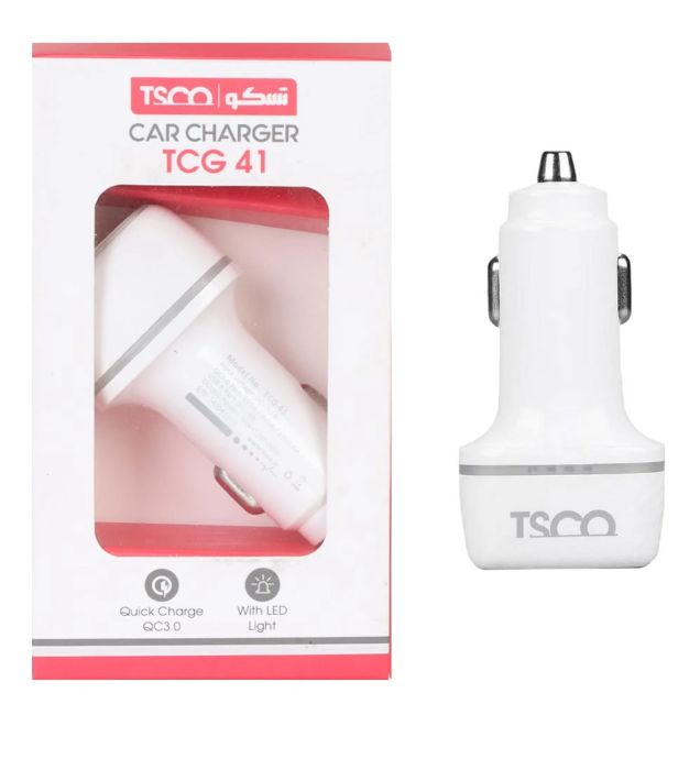 تصویر  شارژر فندکی 30W فست دو پورت تسکو مدل TCG 41