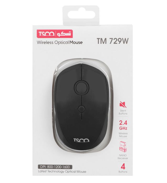 تصویر  ماوس بی سیم تسکو مدل TM 729W