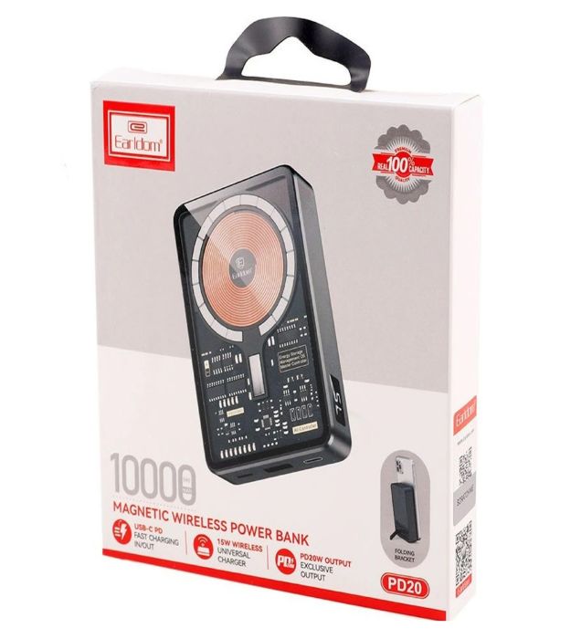 تصویر  پاور بانک 20W ارلدام مدل ET-PD20 ظرفیت 10000 میلی آمپر ساعت