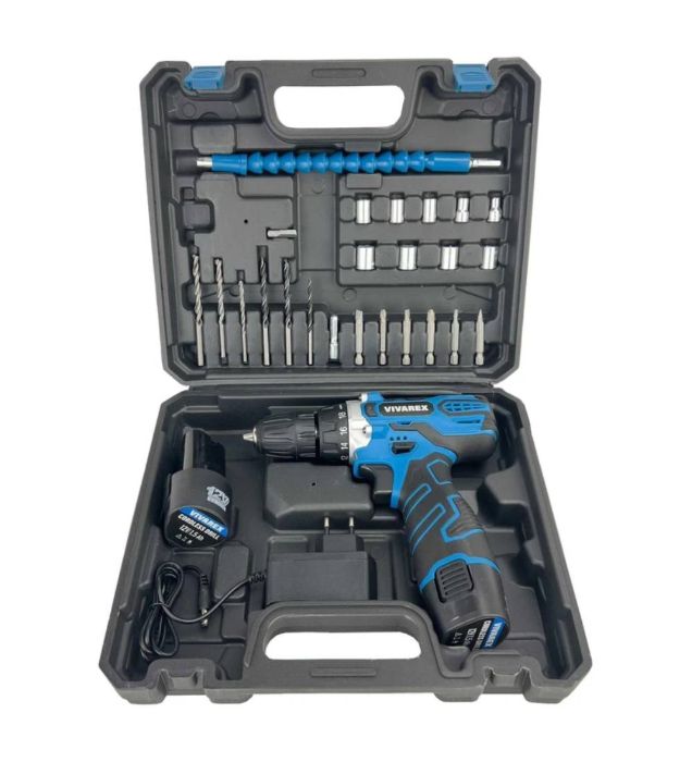 تصویر  دریل پیچ گوشتی شارژی ویوارکس مدل VR12V-2A مجموعه 28 عددی