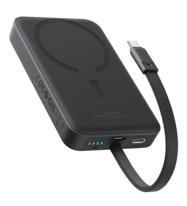 تصویر  پاوربانک بیسوس مدل Magnetic Mini Wireless P1002210B113 ظرفیت 10000 میلی آمپر ساعت