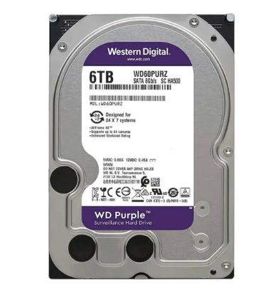 تصویر  هارد دیسک اینترنال وسترن دیجیتال مدل WD Purple ظرفیت 6 ترابایت
